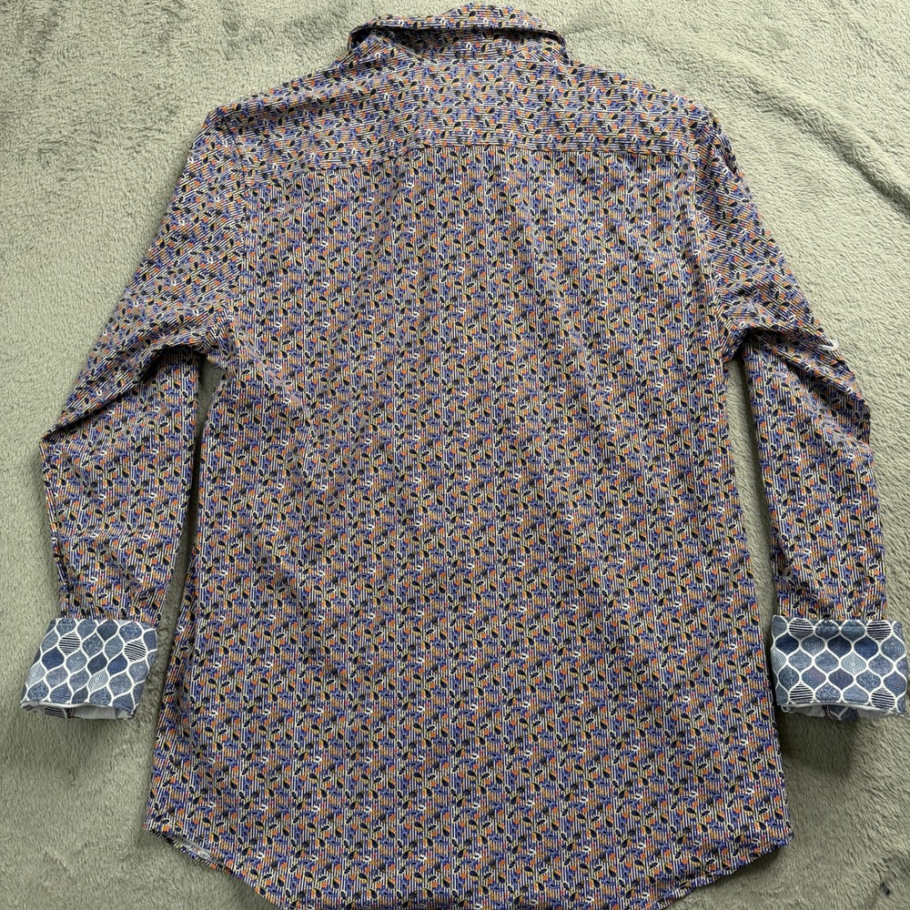 Robert Graham Tiburon Mens Small Classic Fit Paisley Striped Button Down‎ Shirt - Picture 10 of 11